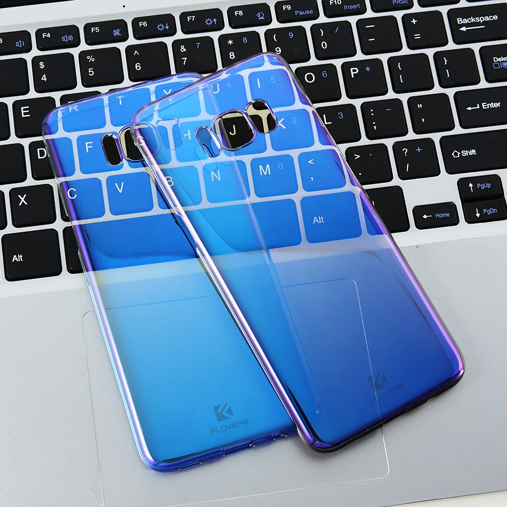 FLOVEME Жесткий чехол для телефона samsung Galaxy S9 S8 плюс Роскошный тонкий прозрачный