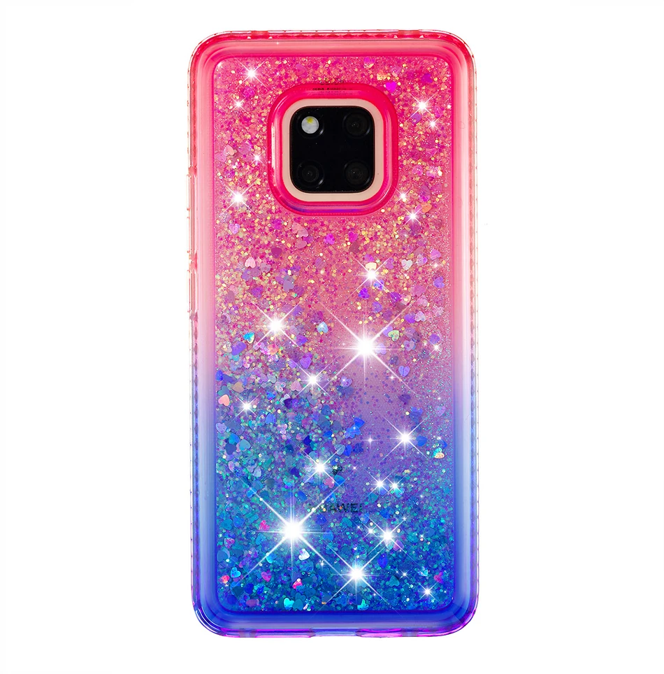 Y6 2018 Алмазный блестящий чехол для телефона Huawei P20 Lite Nova 3e градиент жидкий зыбучий