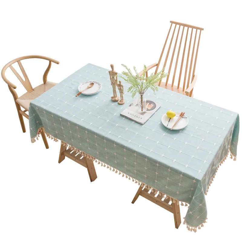 Скатерть для обеденного стола в японском стиле прямоугольная льняная скатерть