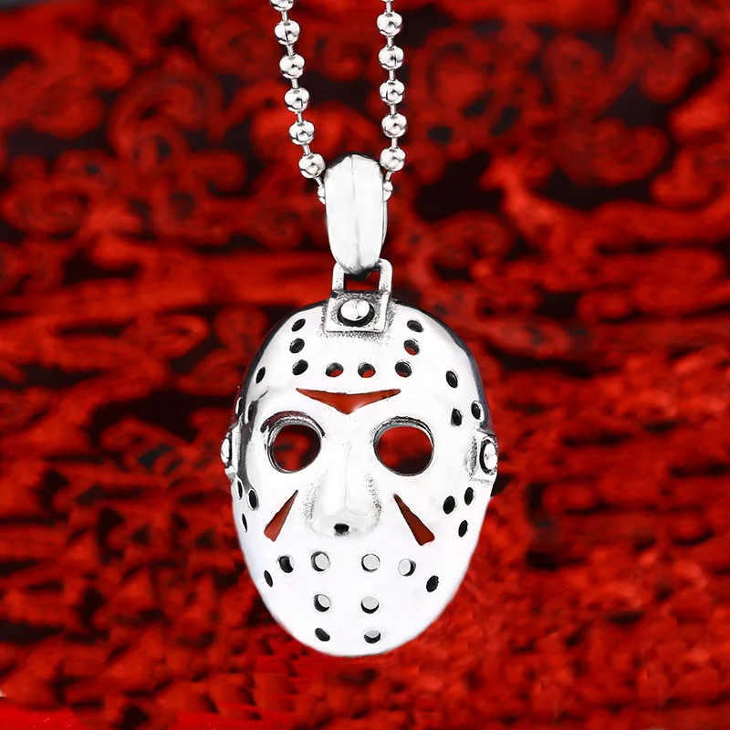 Сталь солдат Подвеска для Хэллоуина Маскарадная маска Джейсона Voorhees нержавеющая
