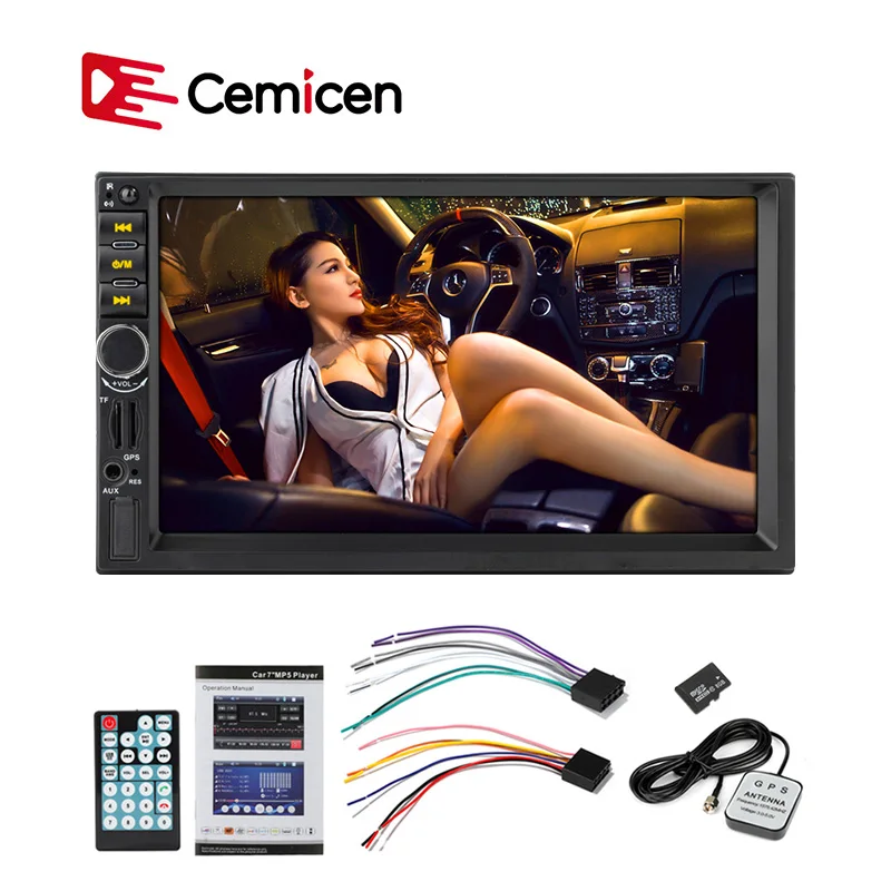 Автомагнитола 7021G автомагнитола 2 Din GPS навигация 7 дюймовый сенсорный ЖК экран MP5