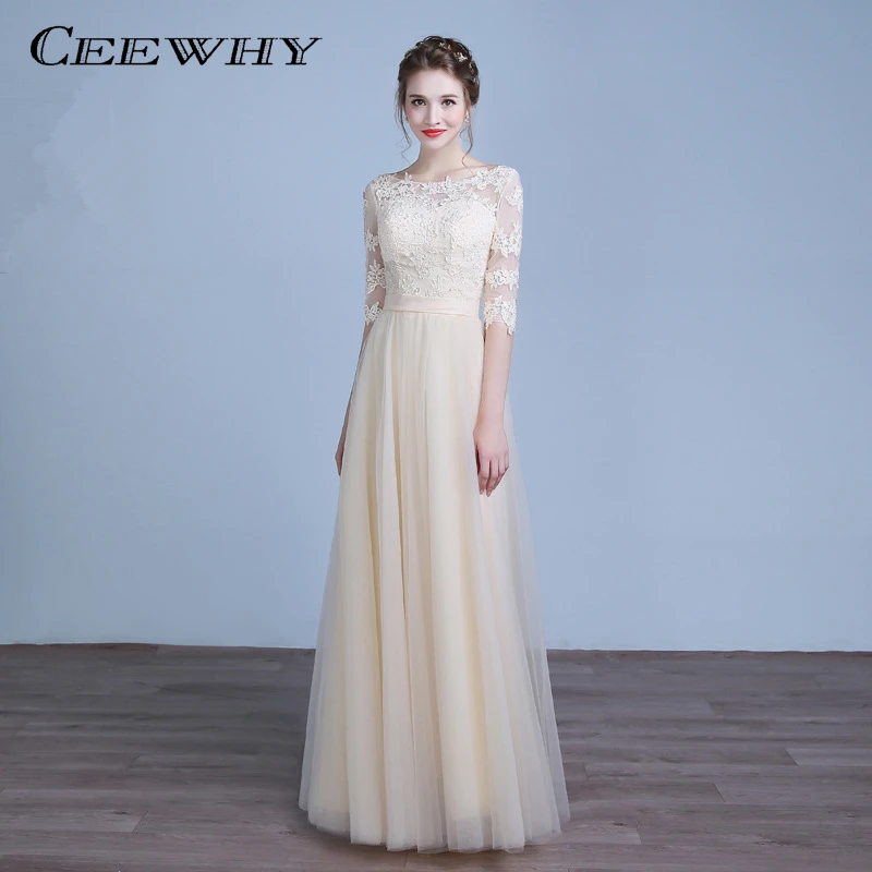Женское длинное вечернее платье CEEWHY кружевное для матери невесты выпускного
