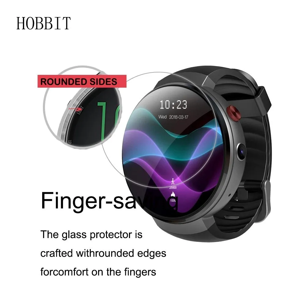 2PACK 0.3mm 2.5D 9H Clear Tempered Glass Screen Protector For Lemfo LEM7 MT6737 M7S Smart Watch Scratch Resistant Film | Электроника