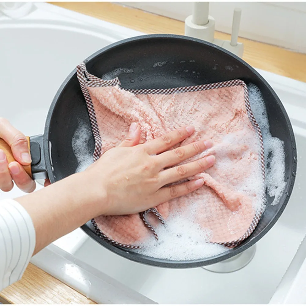 4 цвета сверхвпитывающая микрофибра кухонное полотенце раковина протрите