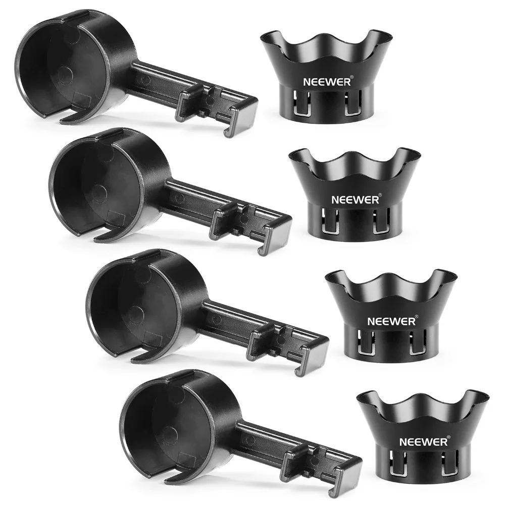 Защитная крышка объектива камеры Neewer 4 упаковки чехол + Цветочная розовая бленда