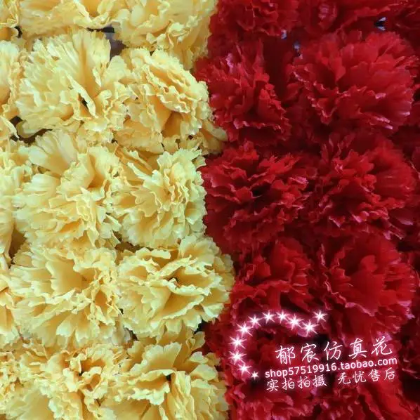 Искусственные гвоздики из красного шелка 1 шт. цветок для свадебвечерние нки