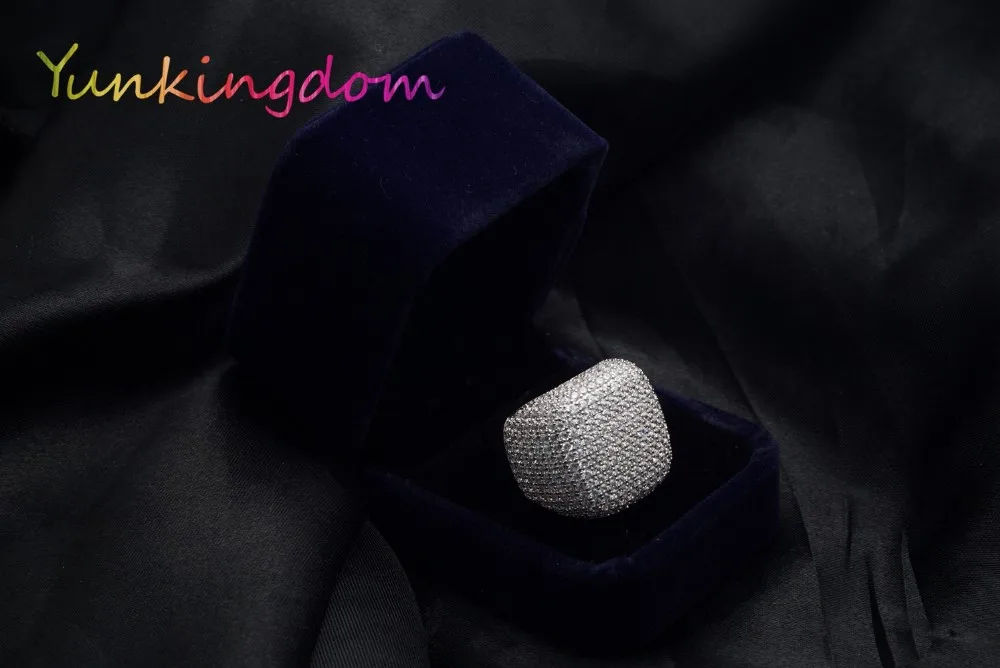 Yunkingdom инкрустация 366 шт AAA+ кубический цирконий Кольца для женщин юбилей Роскошные вечерние кольца для женщин