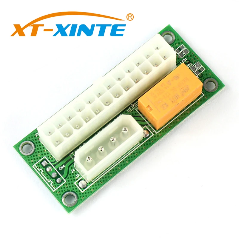 XT XINTE ATX 24Pin для Molex 4Pin Dual PSU источник питания синхронизация стартер удлинитель