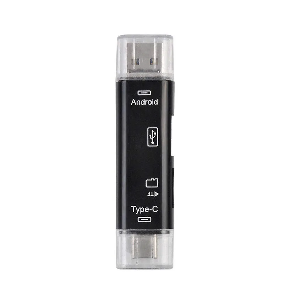 Тип C 5 в 1 OTG картридер высокое Скорость USB 2 0 TF/MicroSD чтения карт памяти адаптера micro