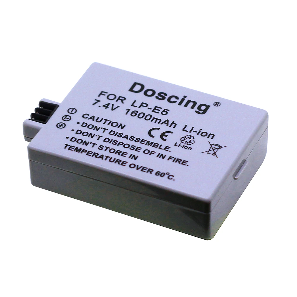 Новая сменная литий ионная батарея Doscing 7 4 В 1600 мА · ч для камеры CANON LP E5|battery for