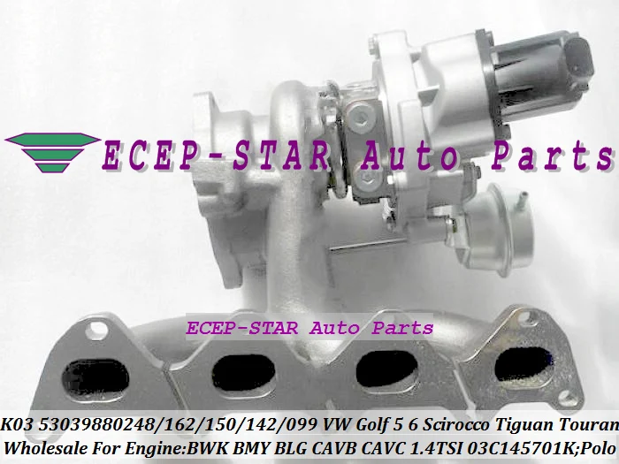 baratas Turbo 5 6 K03 53039700248 53039700150 53039700142 53039700099 Para VW Golf Polo Scirocco Tiguan Touran BWK BLG BMY BAVT 1.4L TSI
