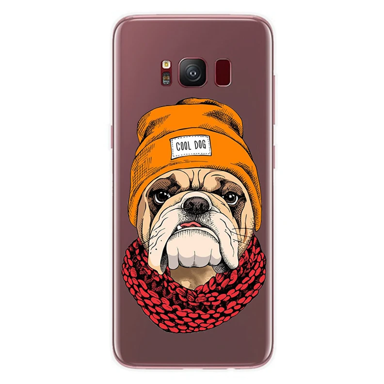 Силиконовый чехол для Samsung Galaxy S8 5 8 дюйма с принтом классная собака милый кот