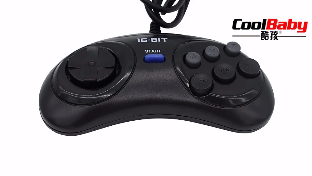 10 шт. 16 бит классический проводной игровой контроллер для SEGA Genesis 6 кнопочный