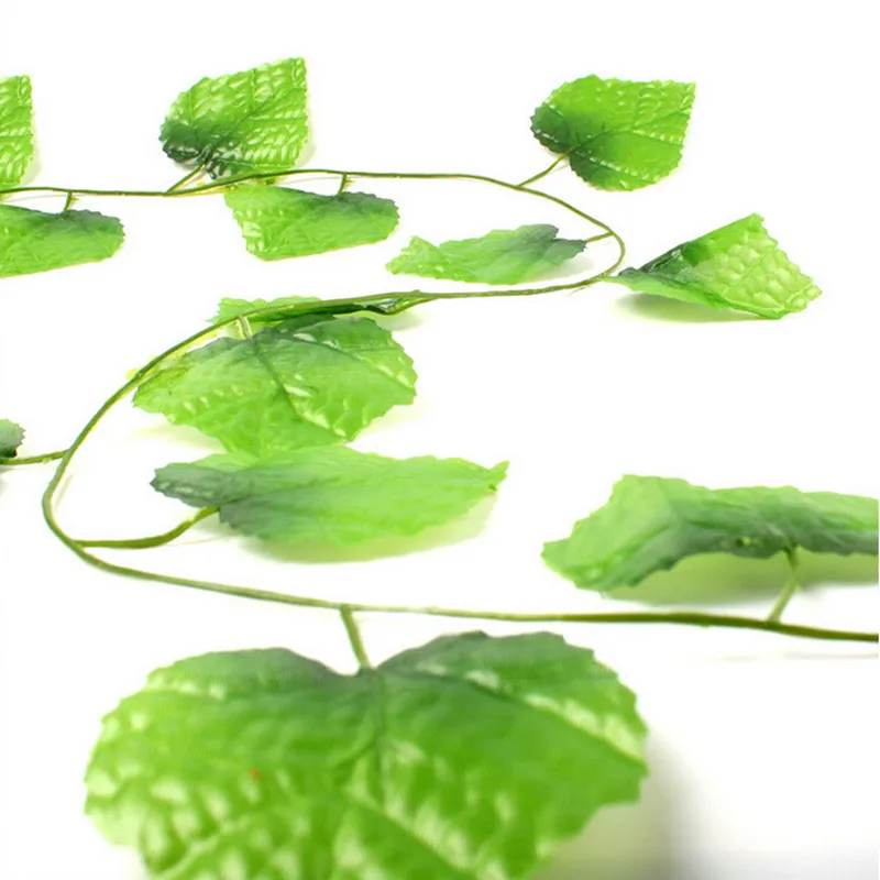 Искусственные растения зеленый виноград 2.2 м зеленые листья поддельные завод