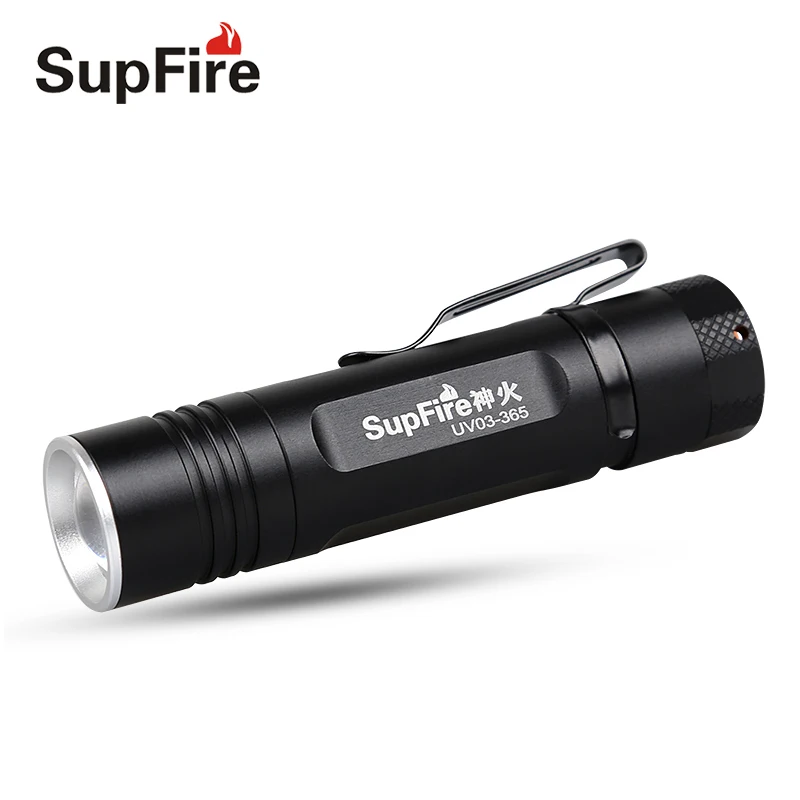 Оригинал Supfire S014 фонарик с флуоресцентным обнаружением UV03 водонепроницаемый 365nm