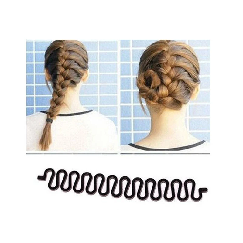 Модный женский французский инструмент для плетения волос роллер губка плетение