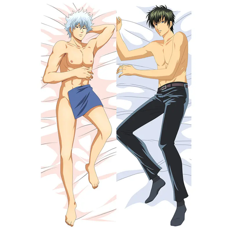Аниме "гинтама" наволочка Sakata Gintoki Dakimakura Чехол для крутых мальчишек 3D двухсторонняя постельное белье облегающие жизнь тела подушку Чехол gt01a