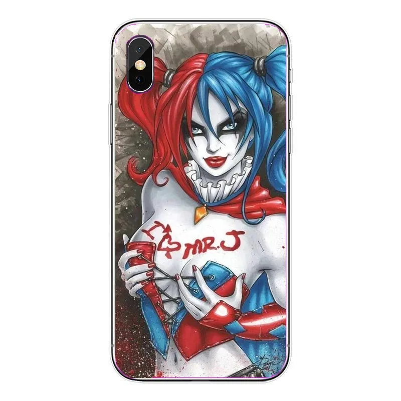 Роскошный чехол для телефона Harley Quinn отряд самоубийц Джокер Wink iPhone 8 Plus 7 6 S 6S XS 5S SE