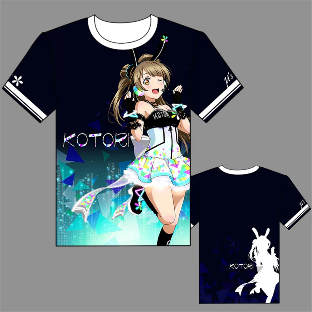 Футболка LoveLive с цирковым принтом Пробуждение косплей костюм Love Live Honoka Kousaka Sonoda Umi