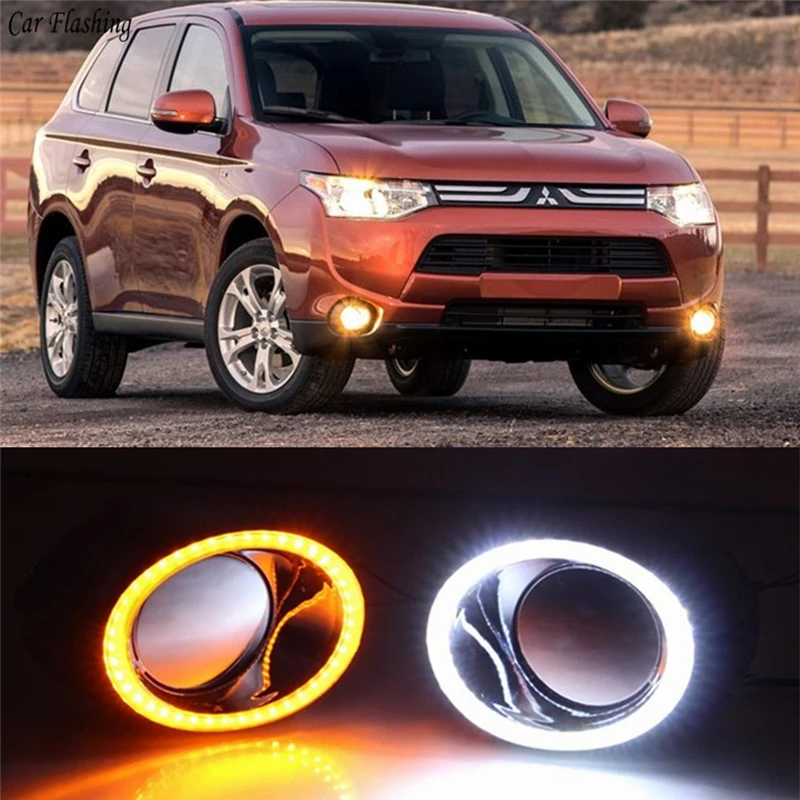 2 шт. Автомобильные светодиодные дневные ходовые огсветильник 12 В для Mitsubishi Outlander