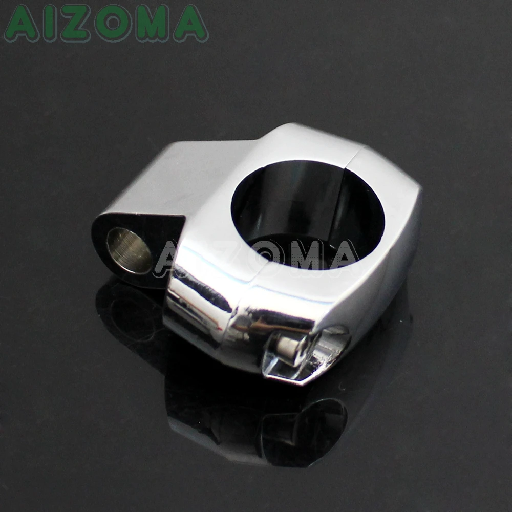 2x Chrome Universal 1&quot 25mm Bar Mirror Mount Holder Clamps for Harley Yamaha Honda Suzuki 1 inch Drink Brackets | Автомобили и