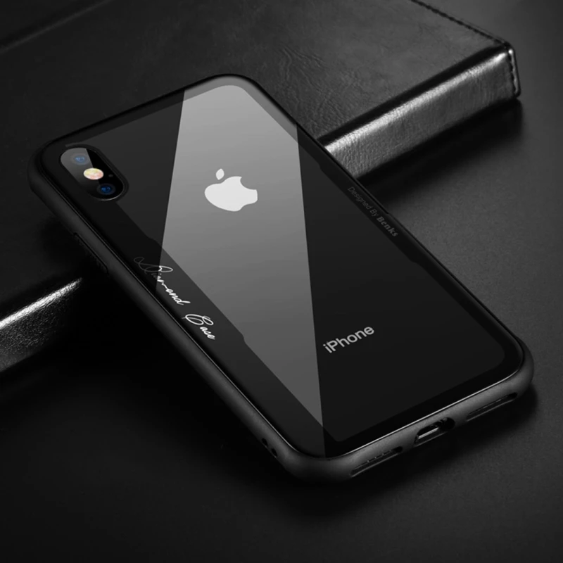 Benks Crystal Color Series for iPhone XS Luxury Soft Edge TPU + Tempered Glass Protective Back Case iphone x | Мобильные телефоны и