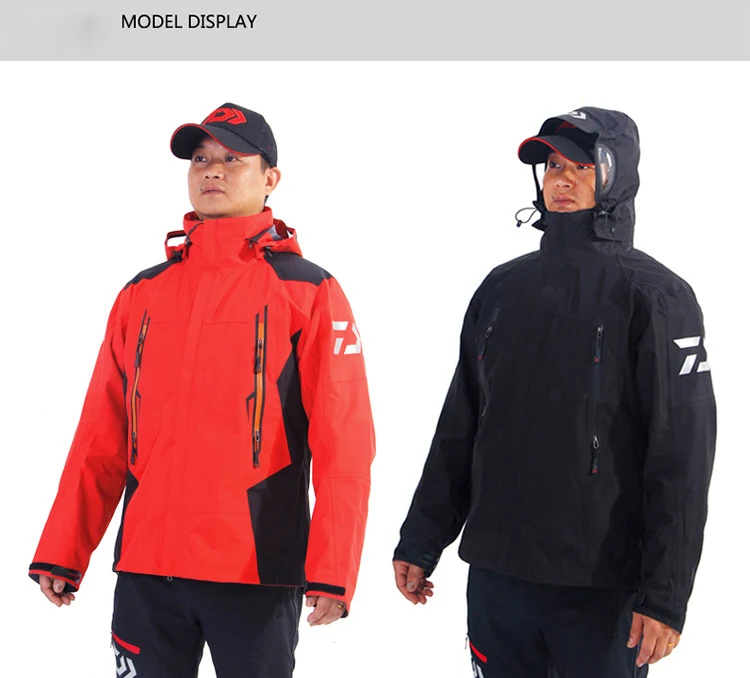 DAIWA Men Waterproof Outdoor Sports Winter Removable Liner Fishing Clothes Pants Coat Warm Jacket Mountaineering Clothes Set