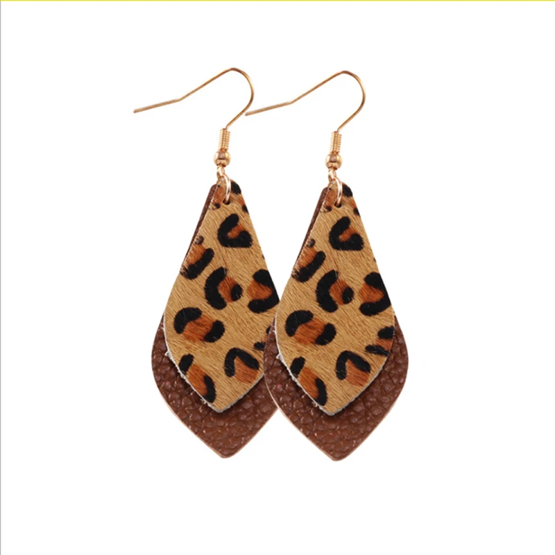 Женские серьги с леопардовым принтом модные элегантные в стиле бохо для свадьбы