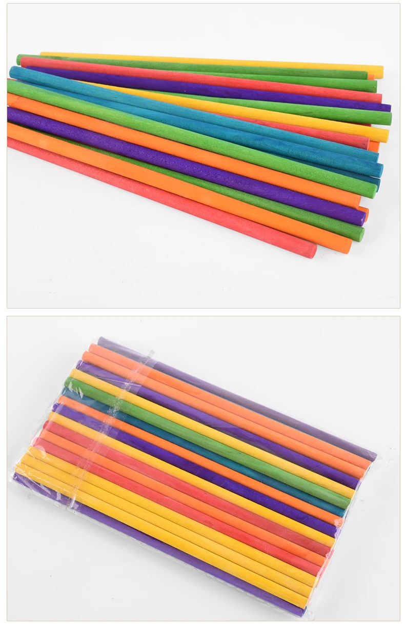 Красочные искусственные деревянные палочки для мороженого/чипсы развивающие