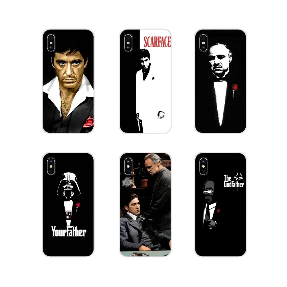 Scarface Godfather аксессуары чехлы для телефонов Чехлы Xiaomi Mi4 Mi5 Mi5S Mi6 Mi A1 A2 5X6X8 9 Lite SE Pro Max Mix