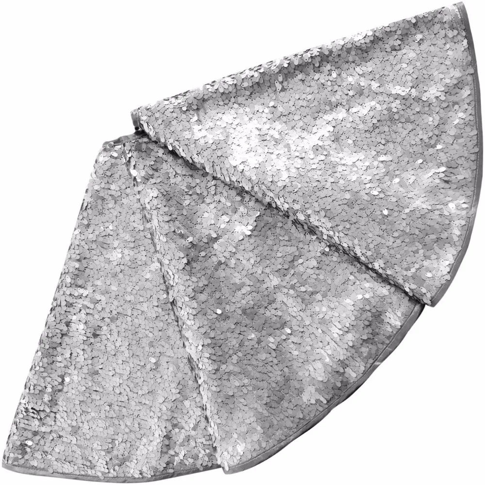 Бесплатная доставка блестящая Рождественская юбка с блестками украшенная