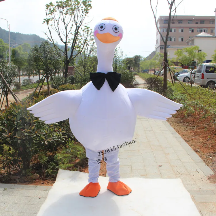 New Easter Goose Mascot Costume White Bird Mascot Costume Adult Character Cosplay Ceremony Suits Halloween Carnival Dress