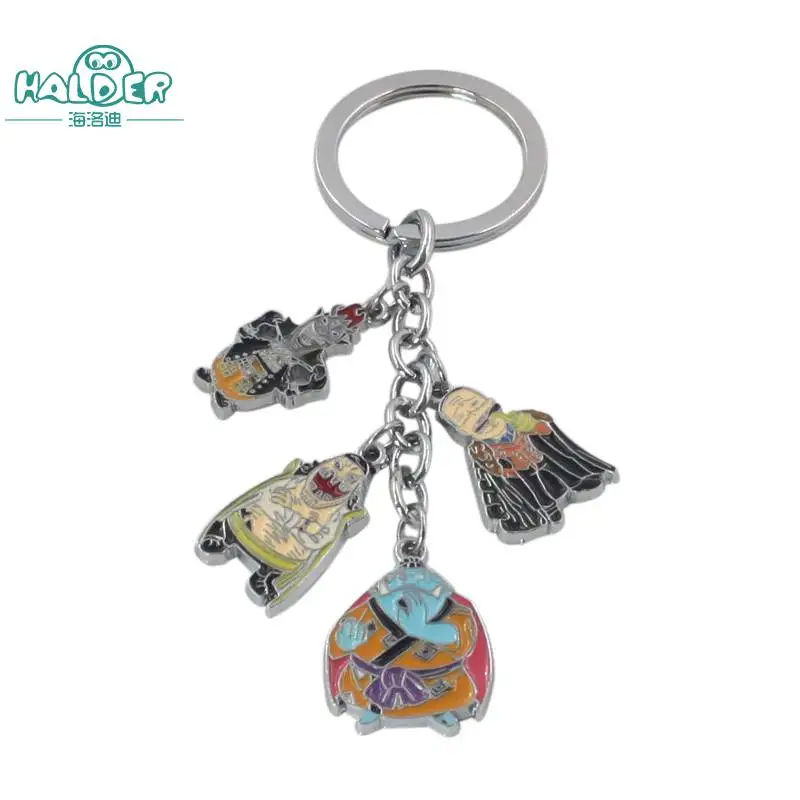 Halder one piece Череп фигурки из сплава металла брелок металлический кулон цвет аниме мультфильм косплей брелок цепочка для ключей для фанатов