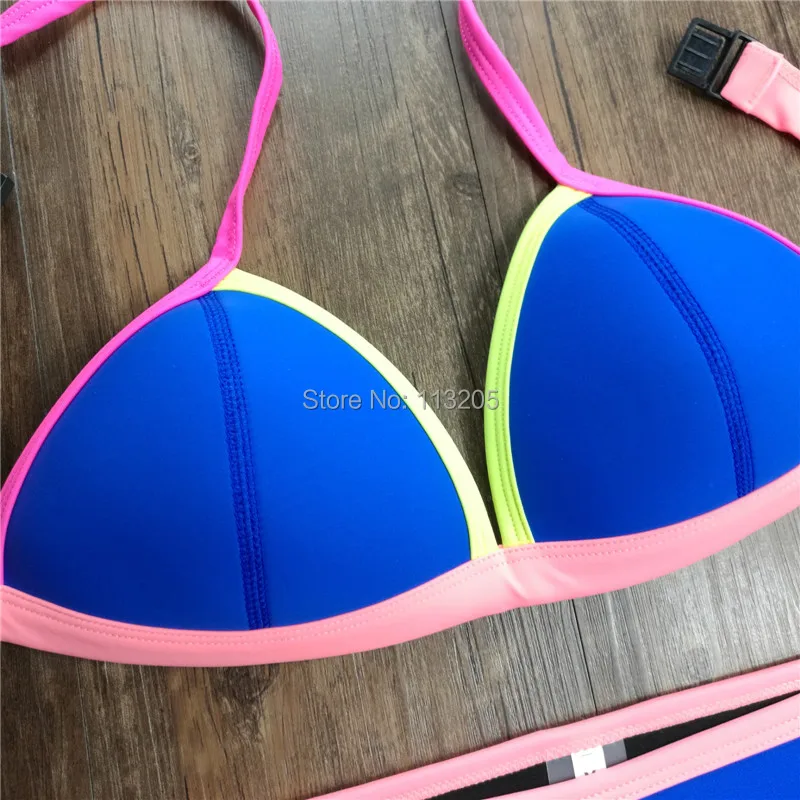 Купальник неопреновый с чашками пуш ап и треугольным верхом|suit bottom|swimsuit wrap cover upsuit