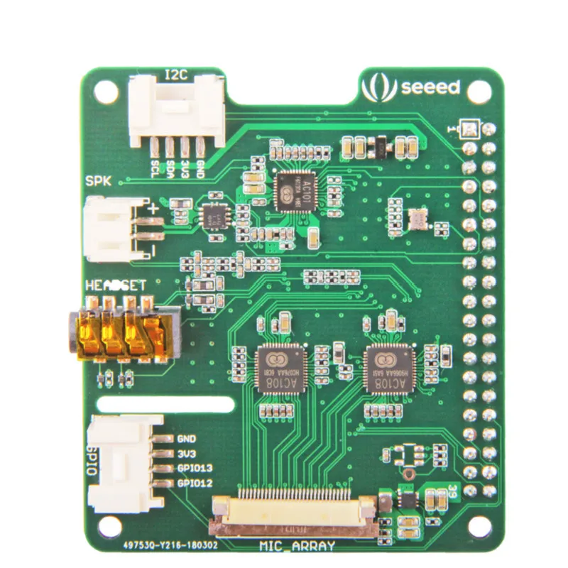 Маркировочная плата с кольцом для микрофона 6 набор распознавания речи Raspberry pi