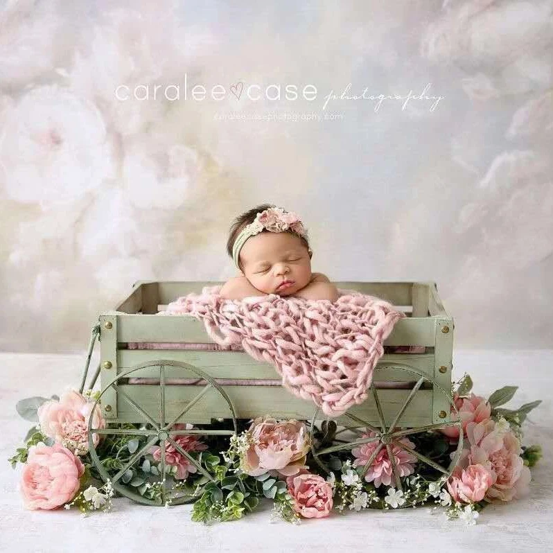 Реквизит для фотосъемки новорожденных деревянная повозка реквизит