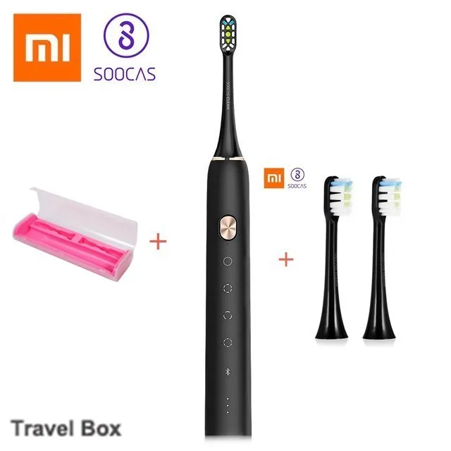 Белый Xiaomi Mi домашняя Soocare X3 Soocas электрическая зубная щетка Водонепроницаемая беспроводная зарядка звуковая обновленная перезаряжаемая ультра звуковая зубная щетка - Цвет: Белый