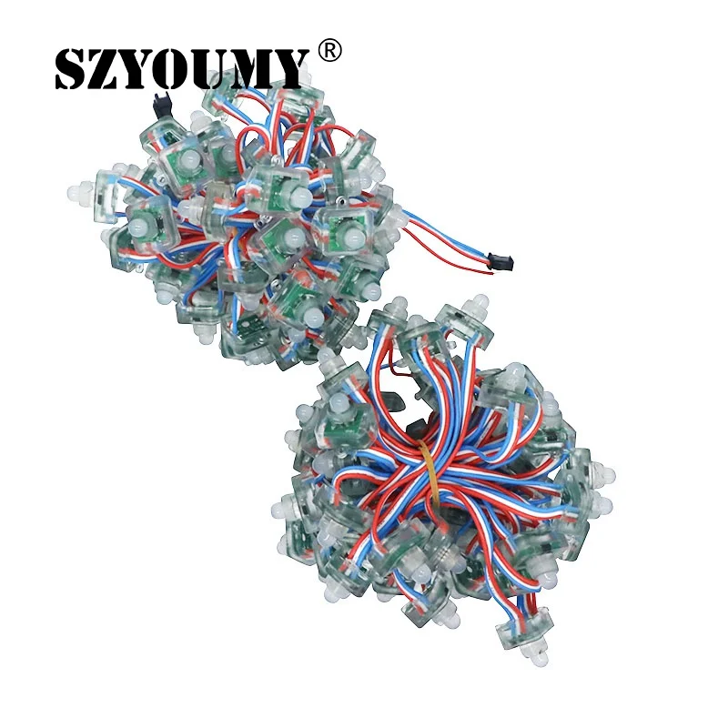 SZYOUMY 12 мм WS2811 полноцветный квадратный пиксельный светодиодный модуль