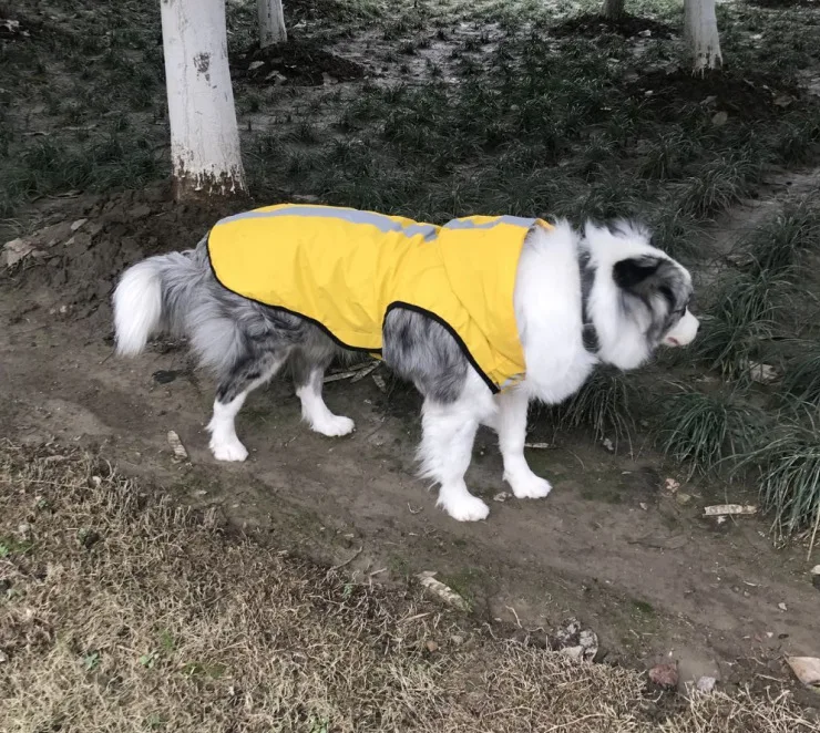 Pet дождевик для маленьких собак водонепроницаемая одежда для больших собак открытый жилет пальто дождевик светоотражающий большой Попона для собаки сетчатый плащ для домашних животных