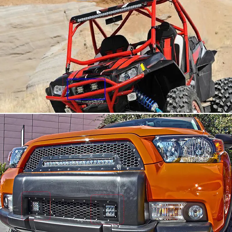 WZJOO 2 шт. 3X3 дюймов светодиодный рабочий свет бар куб фара для Yamaha Raptor 660 запчасти Rv