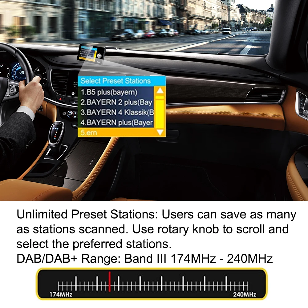 Портативный автомобиля dab цифровой радио Bluetooth + MP3 FM неограниченное количество