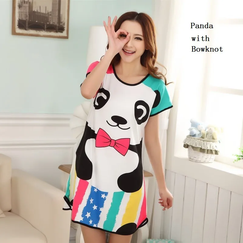 Женская пижама летняя одежда для сна ночная рубашка девочек цельнокроеное