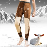 winter thermal underwear bottoms mens leggings thermos pants male warm wool cotton thicken underwear trousers mens warm pants