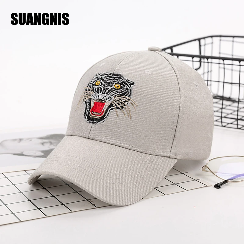 2019 новая хлопковая модная шапка с вышивкой тигра для мужчин и женщин дышащая