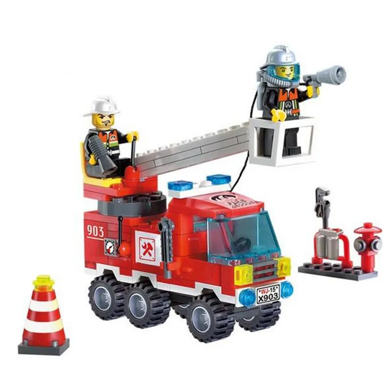 Лучшие продажи город пожарная машина экскаватор транспорт самосвал LEGO модель