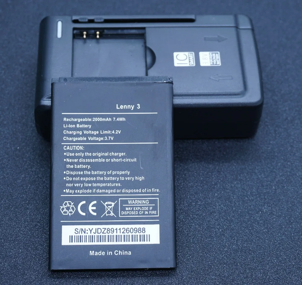 LehonS 1x2000 mAh/7.4Wh умная запасная батарея для сотового телефона + универсальное