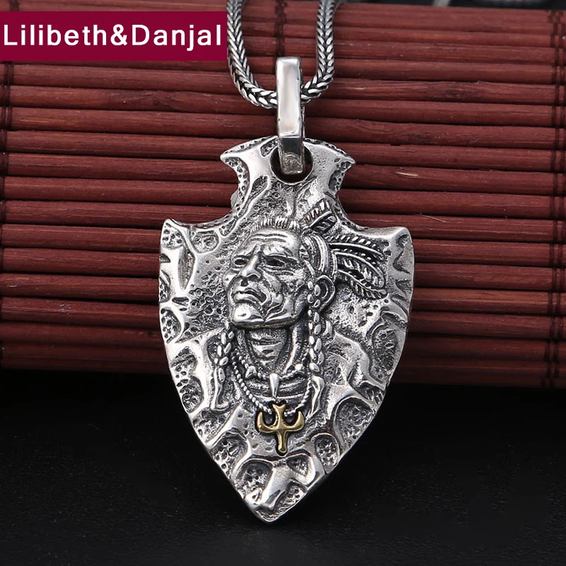 2019 Этнический индийский подвеска "Летящий орел с пером" 100% серебряное украшение для мужчин и женщин, ожерелье моды P25.