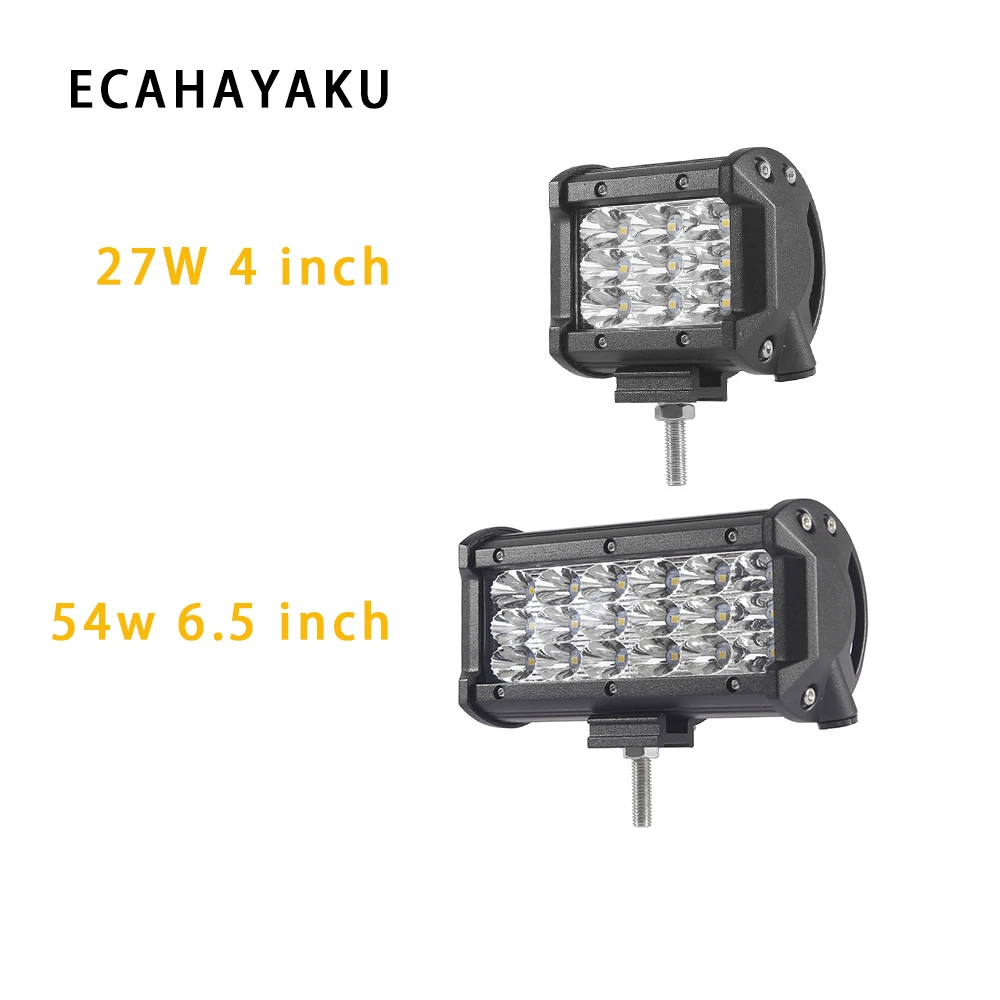 ECAHAYAKU 1x4 &quot7&quot 27 Вт 54 светодиодный рабочий свет бар 4WD AWD автомобиль внедорожник
