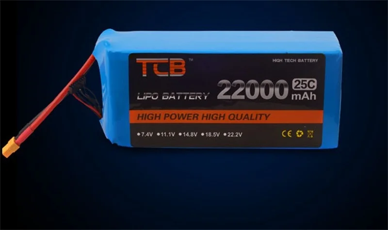 TCB RC самолет LiPo батарея 4S 14 8 V 22000mAh 25C для радиоуправляемого дрона квадрокоптера