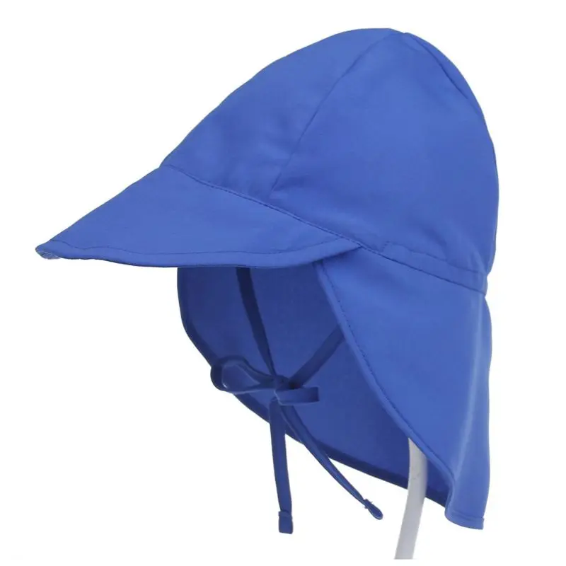 Летняя пляжная шляпа для защиты от солнца малышей однотонная Регулируемая